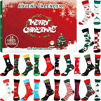 Sock Advent Calendar 24 Pairs Unisex Long Short Socks Gift Box Set