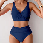 High Waist Bikini Set Women 2 Piece Push Up Triangle Swimwear