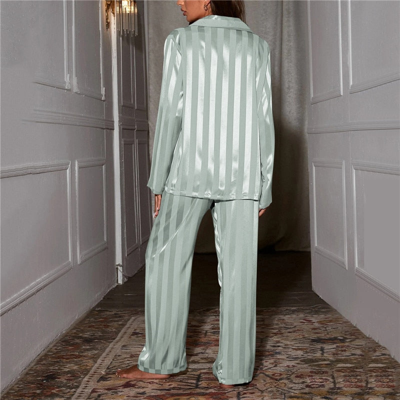 Silk pyjamas for women, soft all-season set in multiple colours