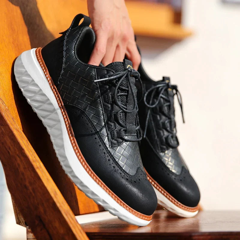 Women orthopedic sneakers cushioned breathable in Blue White and Black