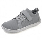 Kids barefoot sneakers wide toe box flexible sole velcro closure