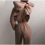Women 2 piece oversized jogger set casual lounge tracksuit