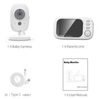 Video baby monitor 3.5-inch screen with night vision and two-way audio