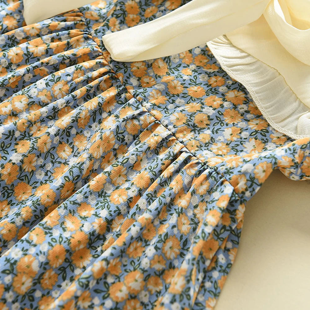 Girls Party Dress Floral Princess Bow A Line Toddler Summer Kids