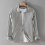 Men striped top relaxed fit available in Khaki Black and Green