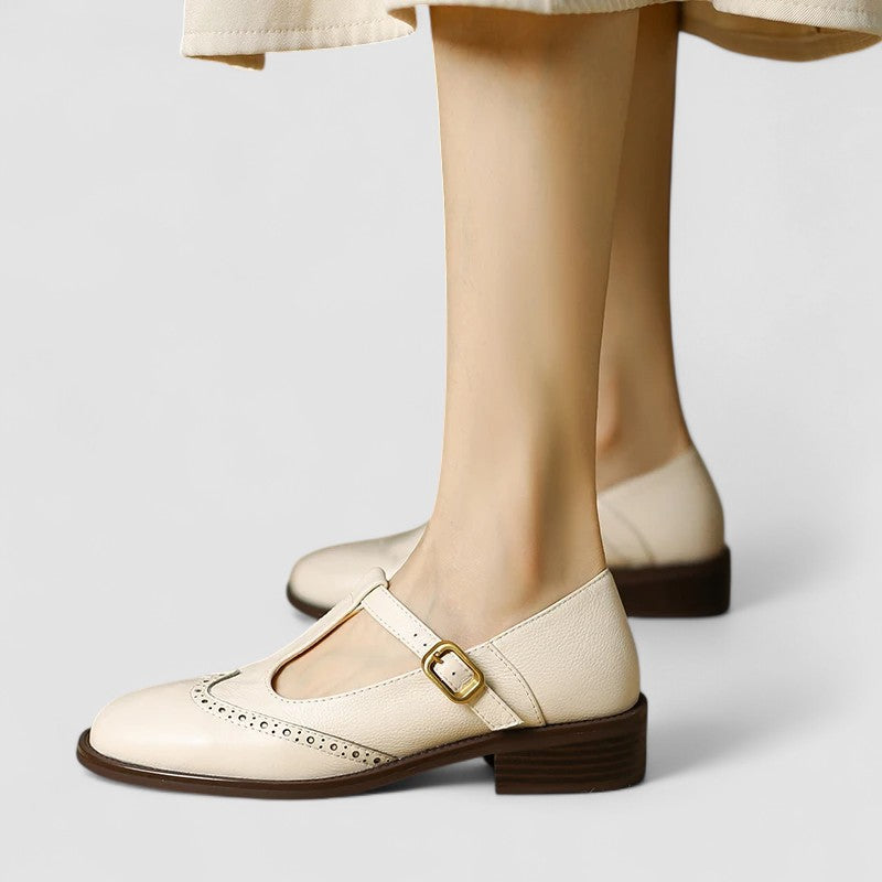 Orthopedic Flats Women Mary Jane Shoes Low Heel Casual Ankle Strap
