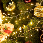 Christmas LED string lights silver wire cluster waterproof IP44 for holiday decor