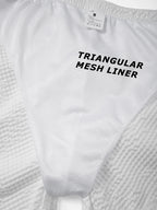 Men Swim Shorts Seersucker Quick Dry Mesh Lined Zipper Pockets