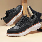 Women orthopedic sneakers cushioned breathable in Blue White and Black