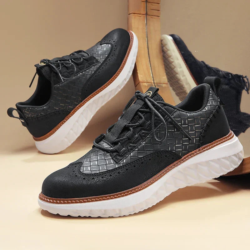 Women orthopedic sneakers cushioned breathable in Blue White and Black