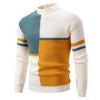 Men soft knit sweater regular fit in grey-green black khaki and white