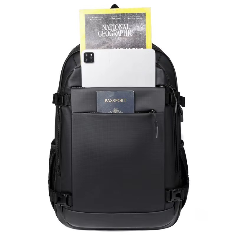 Men's waterproof backpack with laptop compartment, large capacity ergonomic design