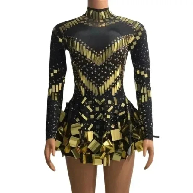 Sequin Dress Women Stretch Mini Sparkly Sweetheart Neckline