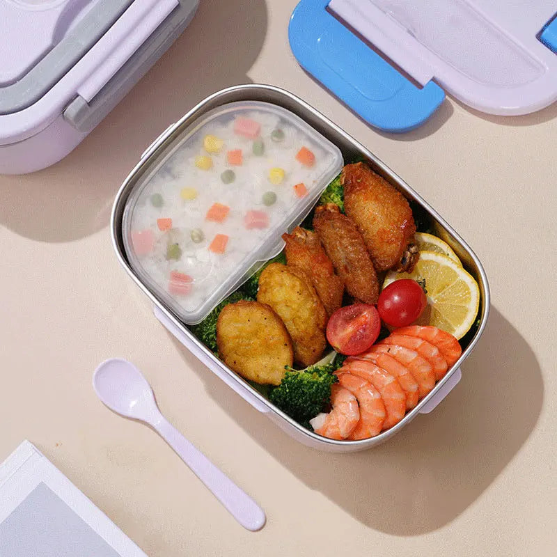 Electric lunch box 1.5L portable 60W food warmer with leak-proof lid