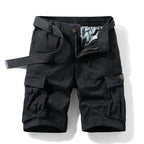 Men's cotton cargo shorts with multi-pocket design in casual style