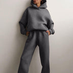 Women 2 piece oversized jogger set casual lounge tracksuit