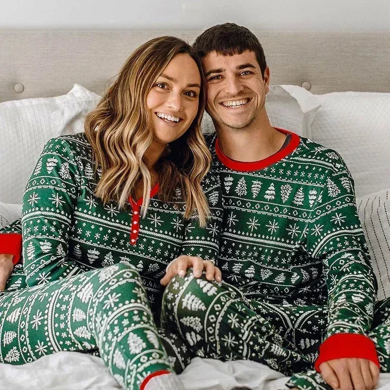 Christmas pajamas women 2 piece all over print loungewear set