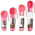 Dog water bottle 3-in-1 BPA-free travel bottle with food storage and poop bag dispenser