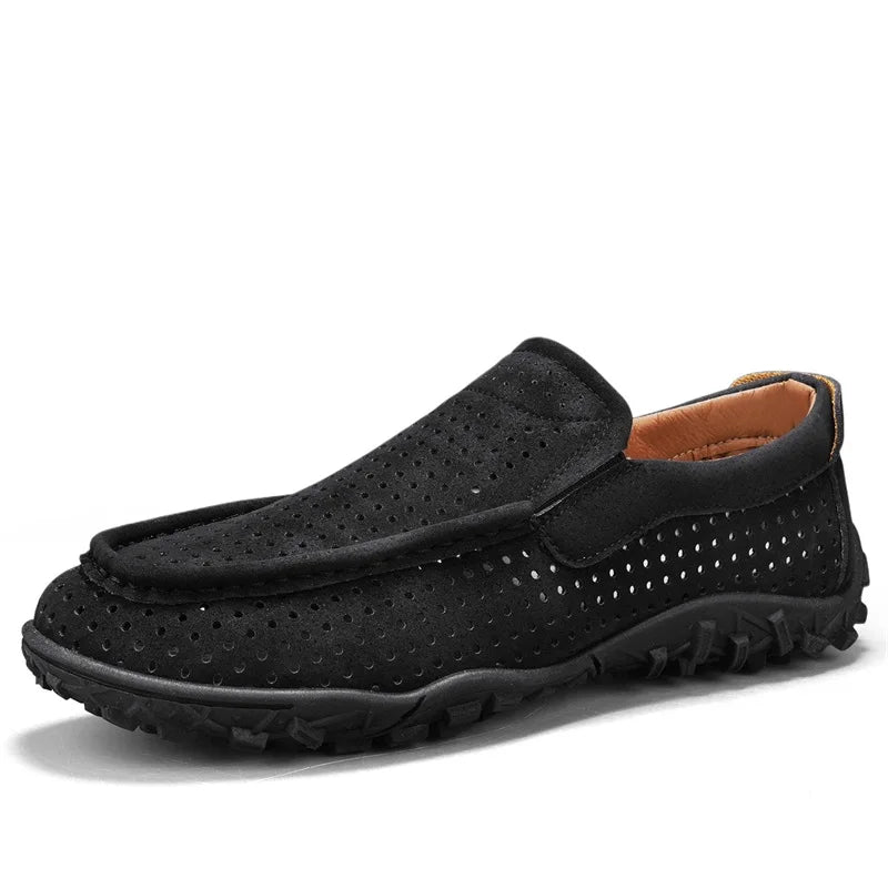 Men's breathable slip-on loafers with cushioned sole, casual smart style