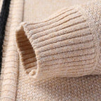 Knit full zip jacket with stand-up collar and side pockets