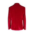 Velvet Blazer Women Formal Long Sleeve Notched Collar Tailored