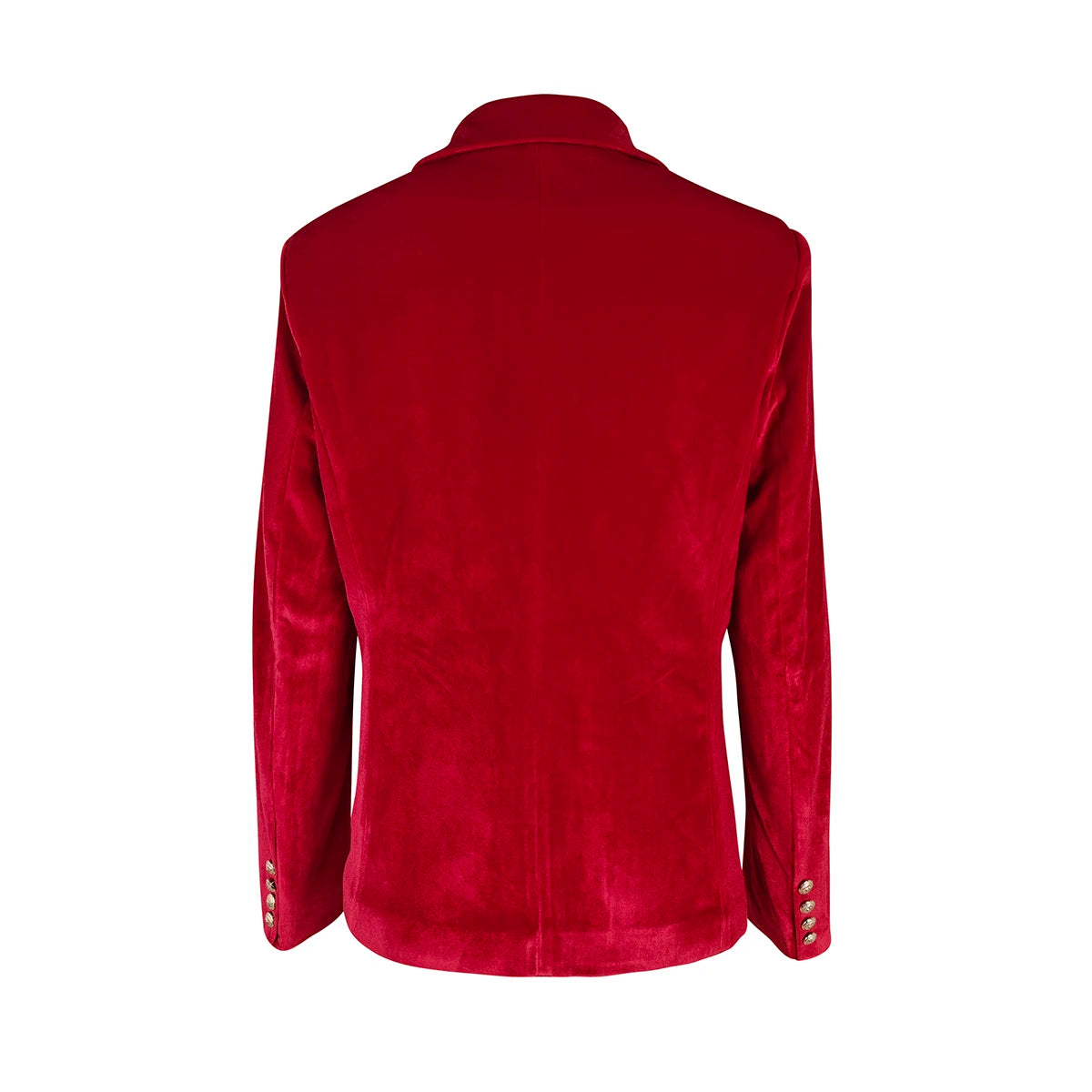 Velvet Blazer Women Formal Long Sleeve Notched Collar Tailored