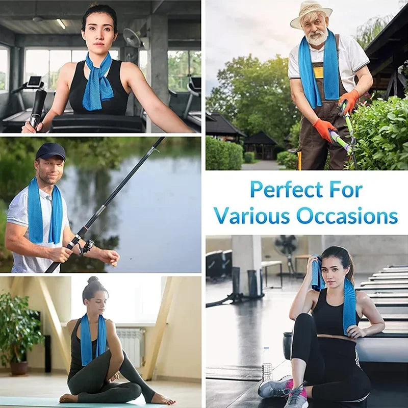 Cooling Towel Breathable Sweat Absorbent Instant Relief Neck Towel