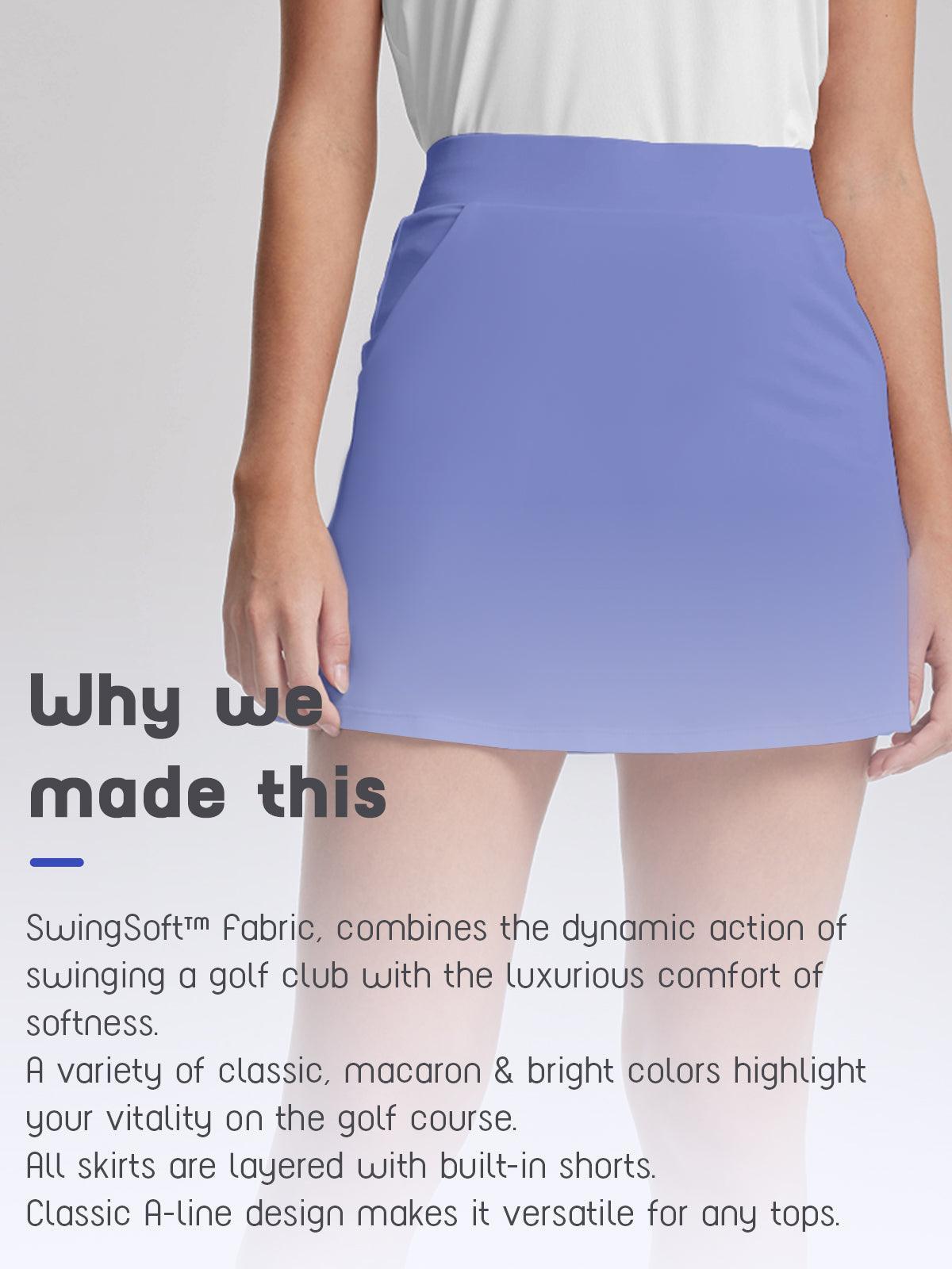Women's high waist skort UPF 50+ sun protection, 16 inch stretch fit