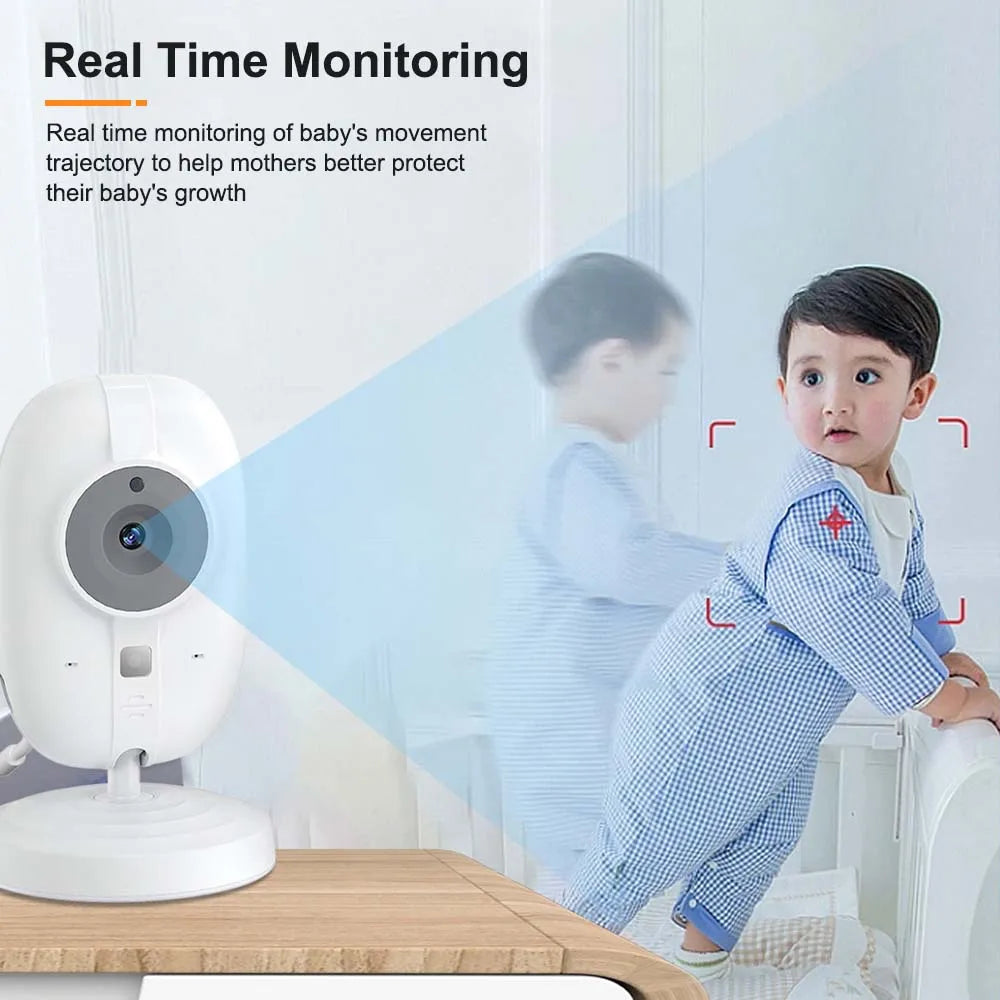 Video baby monitor 3.5-inch screen with night vision and two-way audio