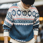 Christmas Jumper Men | Fair Isle Turtleneck Sweater | Warm Winter