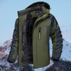 Men's winter jacket waterproof fleece-lined regular fit, available in multiple colours