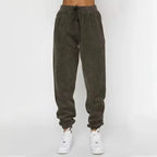 Women corduroy 2 piece lounge set relaxed fit sweatshirt and cuffed joggers