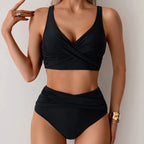 High Waist Bikini Set Women 2 Piece Push Up Triangle Swimwear