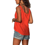 Women's sleeveless tank top Ibiza style slim fit, casual summer top
