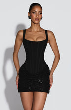 Sequin Dress Women Sleeveless Off Shoulder Sheath Mini Sparkly