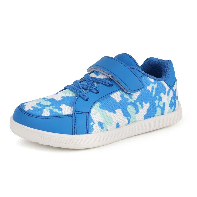 Kids barefoot mesh sneakers wide toe box zero-drop rubber sole