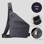 Anti-theft crossbody bag with RFID blocking and hidden zippers for travel