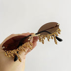 Glitter sunglasses festival party eye-catching with colored lenses, 6 colors
