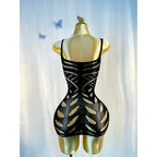 Beach Cover Up Dress Women Sexy Knitted Fishnet Hollow Out