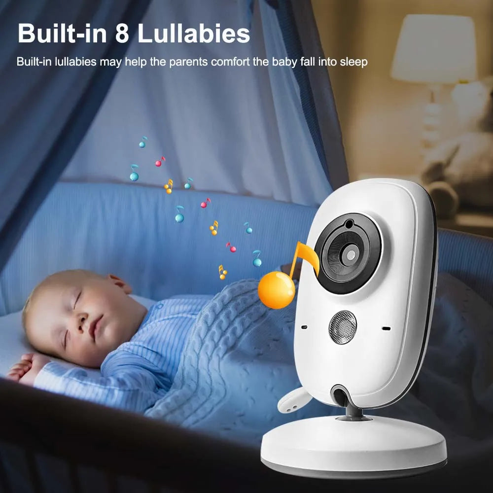Video baby monitor 3.5-inch screen with night vision and two-way audio