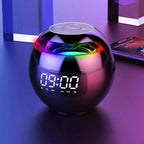 Bluetooth alarm clock speaker with LED night light and digital clock display for bedroom