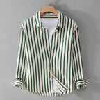 Men striped top relaxed fit available in Khaki Black and Green