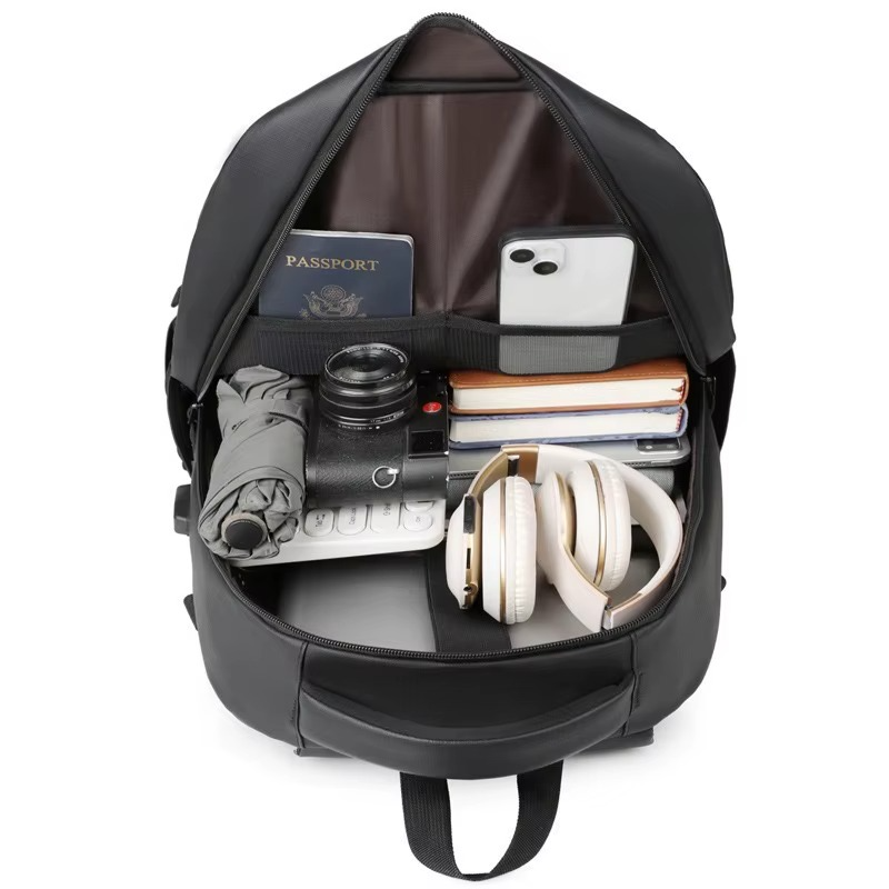 Men's waterproof backpack with laptop compartment, large capacity ergonomic design