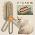 Pet steam brush 3-in-1 electric grooming tool for dogs and cats, deshedding and massage