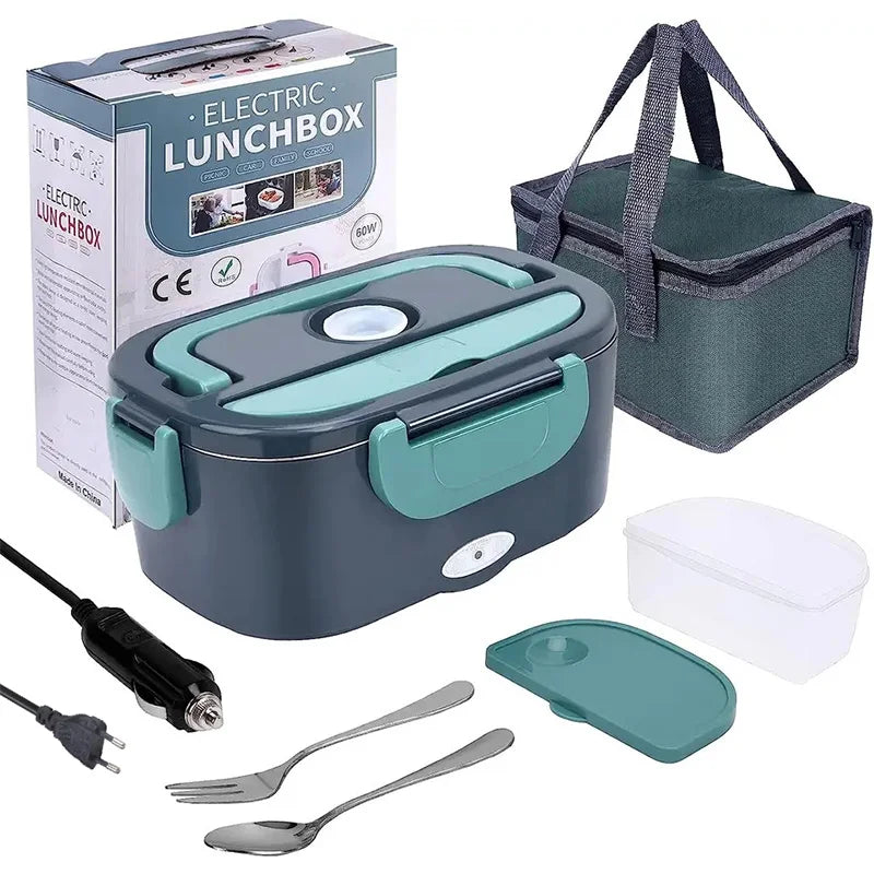 Electric lunch box 1.5L portable 60W food warmer with leak-proof lid