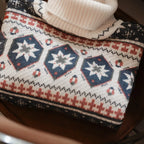 Christmas Jumper Men | Fair Isle Turtleneck Sweater | Warm Winter