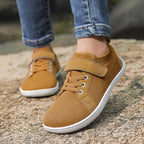 Kids barefoot sneakers wide toe box flexible sole velcro closure