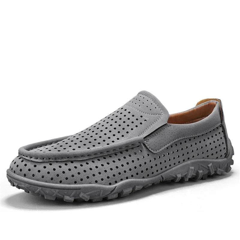 Men's breathable slip-on loafers with cushioned sole, casual smart style