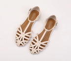 Braided Sandals Women Flat Roman Style Cross Strap Low Heel Shoes