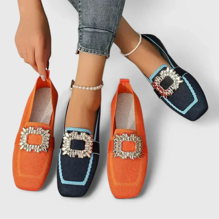Women's orthopedic loafers slip-on with cushioned insole and flexible sole